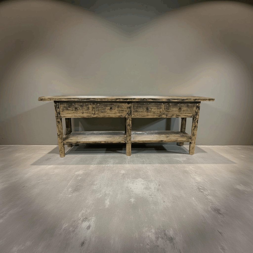 Wandtafel zwart/f 4la+plank 237x48x86