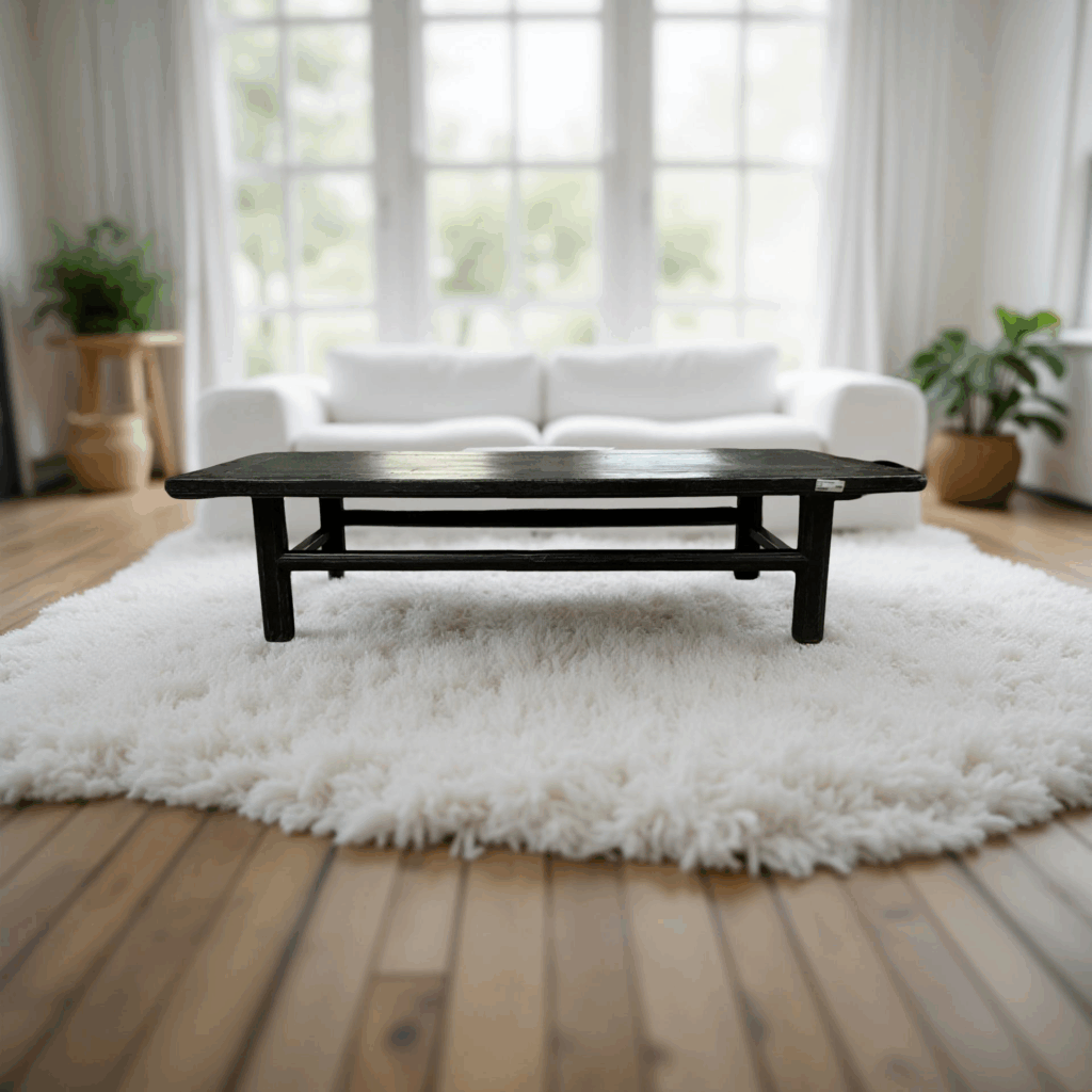 Salontafel zwart 195x71x45