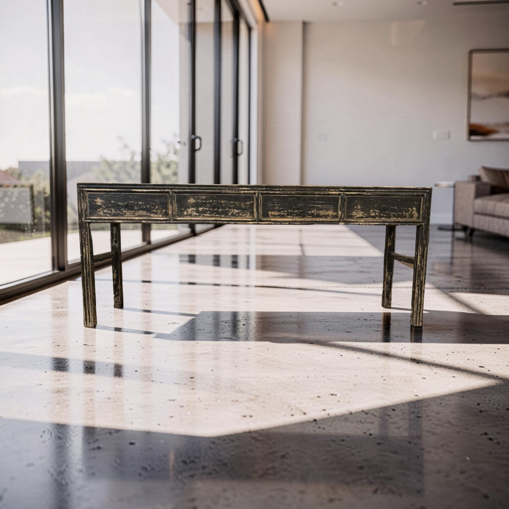 Wandtafel zwart 4la 206x50x85