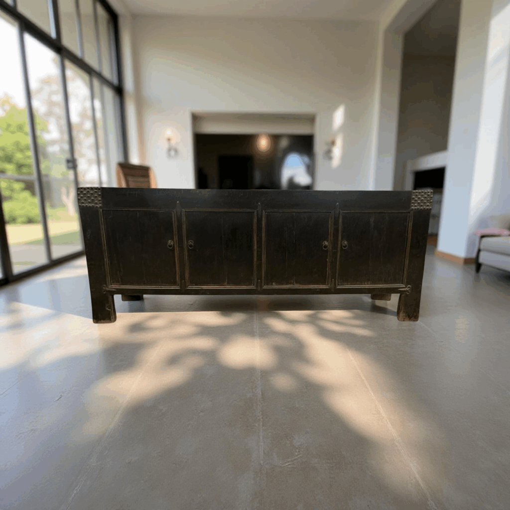 Dressoir zwart 4dr 220x45x89