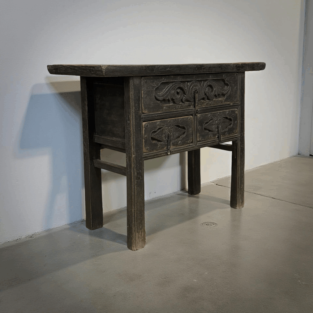 Wandtafeltje zwart 3la snijw. 116x45x86