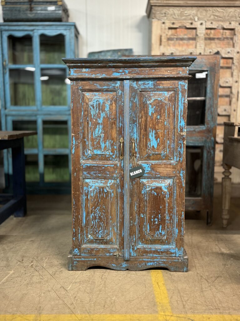 Kast 2dr blauw 72x53x118