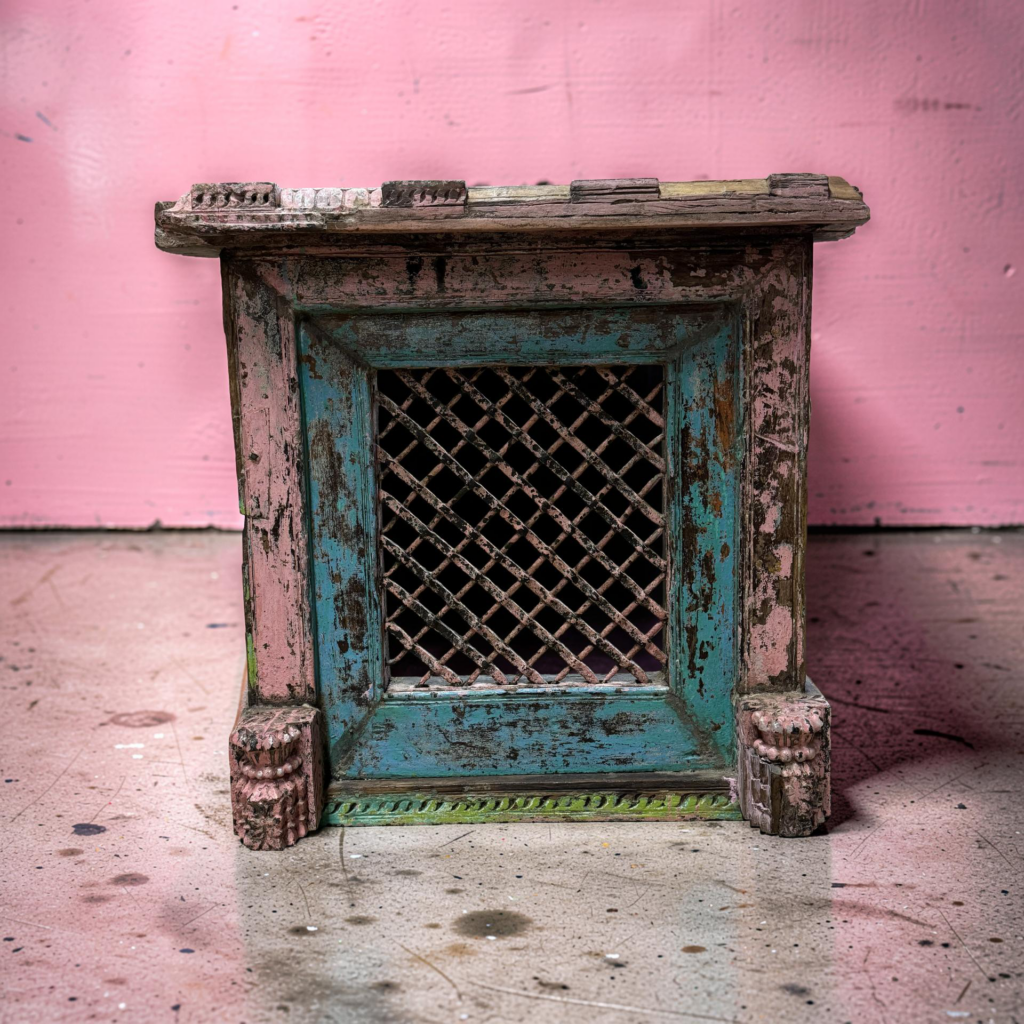 Jali raampje roze/blauw 85x28x80