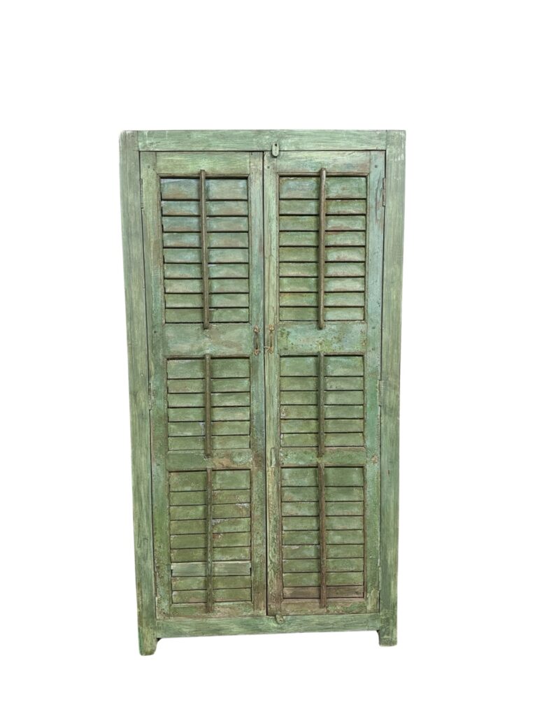 Kast 2dr shutter groen/f 105x45x210