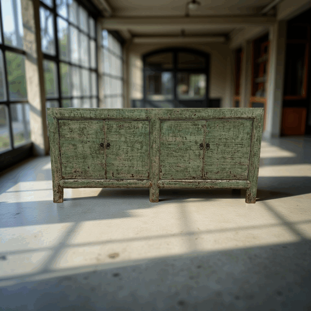 Dressoir 4dr groen181x45x84