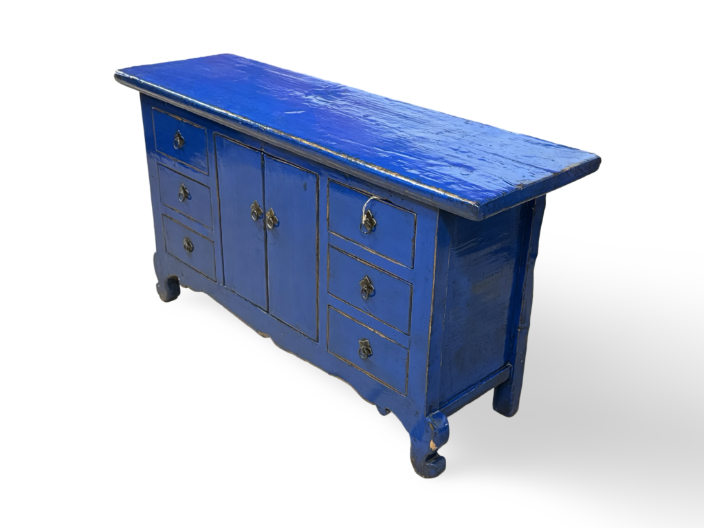 Dressoir 2dr 6la blauw 159x45x89