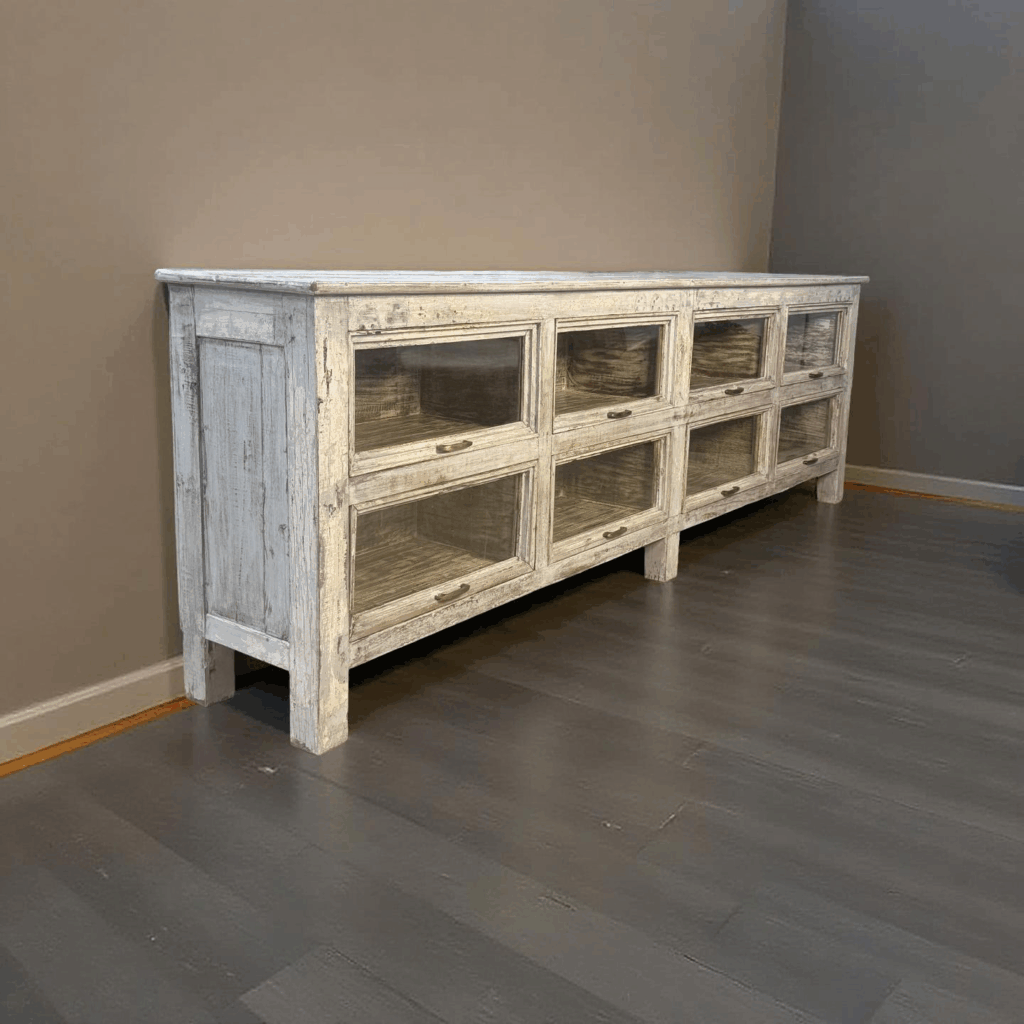 Winkel dressoir 8la met glas 243x39x77