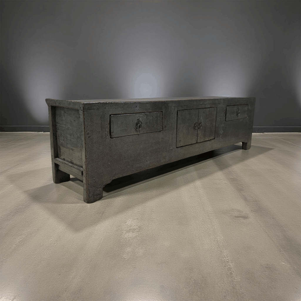 TV dressoir donkergroen 2dr 2la 180x43x51