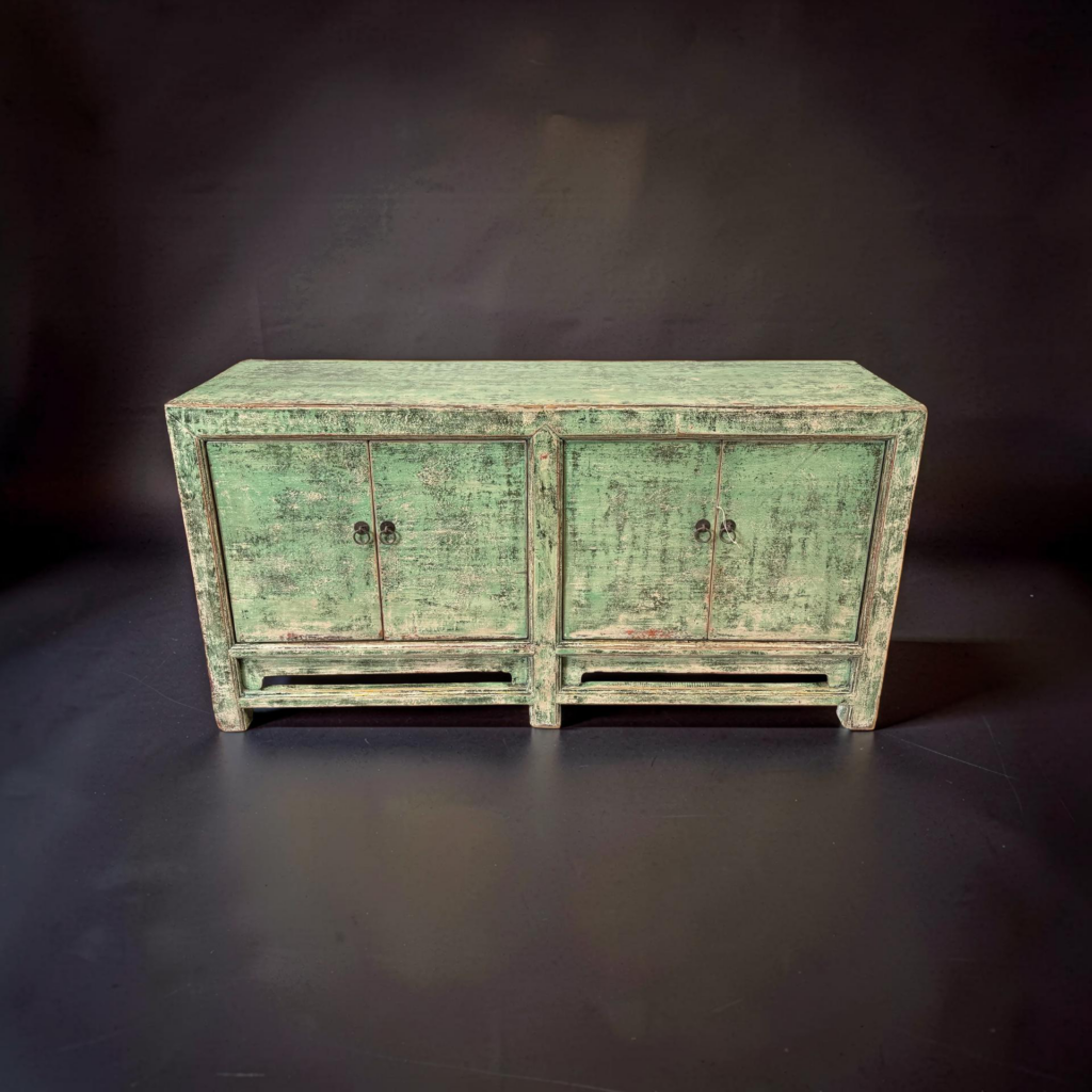 Dressoir 4dr groen 157x45x80