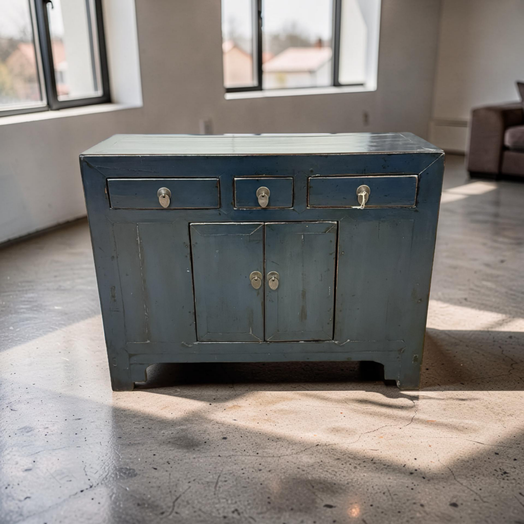 Onderkastje 2dr 3la d/blauw 106x40x82