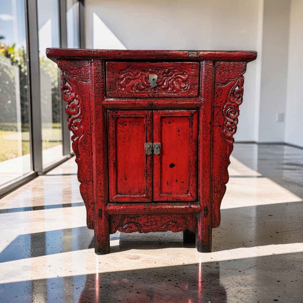 Wandtafel Shanxi 2dr 1la rood 83x40x85