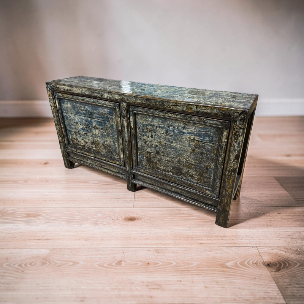 Dressoir 2dr blauw 166x40x87