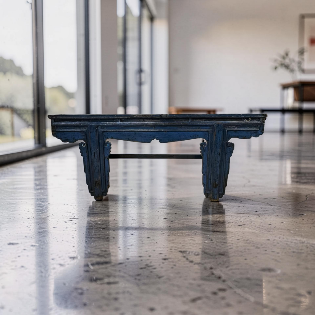 Wandtafel blauw 207x34x88