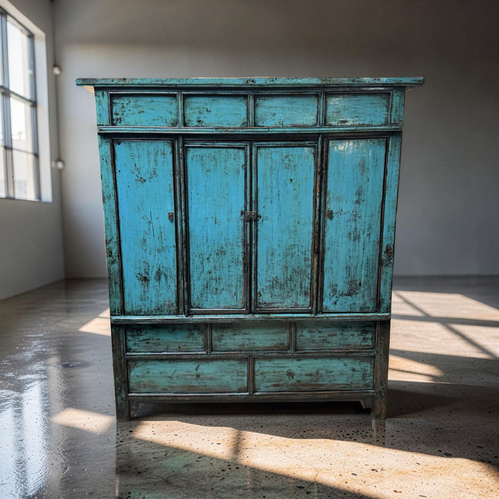 Kast blauw 4dr 171x50x189